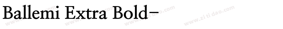 Ballemi Extra Bold字体转换